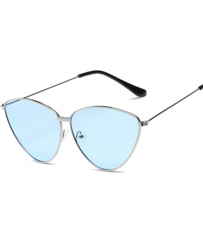 Aviator Sunglasses New Trend Fashion Personality Triangle Cat Eye Color Coating UV400 8 - 7 - CK18YZWLQES $11.02