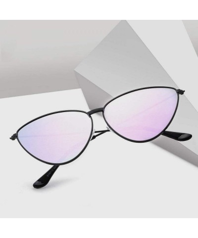 Aviator Sunglasses New Trend Fashion Personality Triangle Cat Eye Color Coating UV400 8 - 7 - CK18YZWLQES $11.02