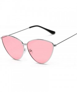 Aviator Sunglasses New Trend Fashion Personality Triangle Cat Eye Color Coating UV400 8 - 7 - CK18YZWLQES $11.02