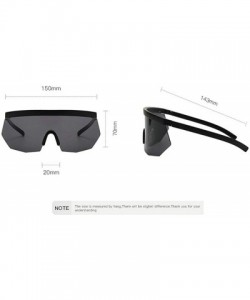 Square Oversized Sunglasses Fashion Gradient Glasses - Black&yellow - CX18T037HOC $12.47