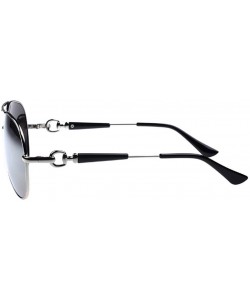 Sport Mens Aviator Sunglasses Play Boy Series Sport Edition Slim Fit 62mm - Silver/Silver - CH12FJ31EOZ $34.81