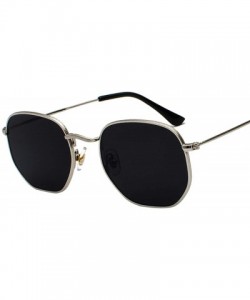 Square Vintage Square Mens SunglassMetal Frame Black Sun Glasses Women Unisex Summer Style Oculos De Los - C5 - CD197A2O4H8 $...