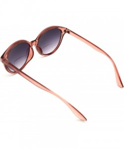 Aviator Vintage Women CatEye Round Reading Sun Readers Oversized (Z3 Shiny Brown Red/Bifocal - 1.25) - CP18EIZ0LI6 $18.21