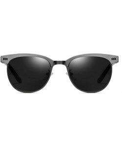 Semi-rimless Women's Sunglasses Polarized Retro Classic Semi Rimless Sun Glasses for Women Vintage UV400 Protection - CR198E3...