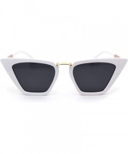 Womens Mod Gothic Cat Eye Plastic Designer Sunglasses - White Black ...