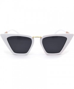 Cat Eye Womens Mod Gothic Cat Eye Plastic Designer Sunglasses - White Black - CI18W0AKMG0 $11.02