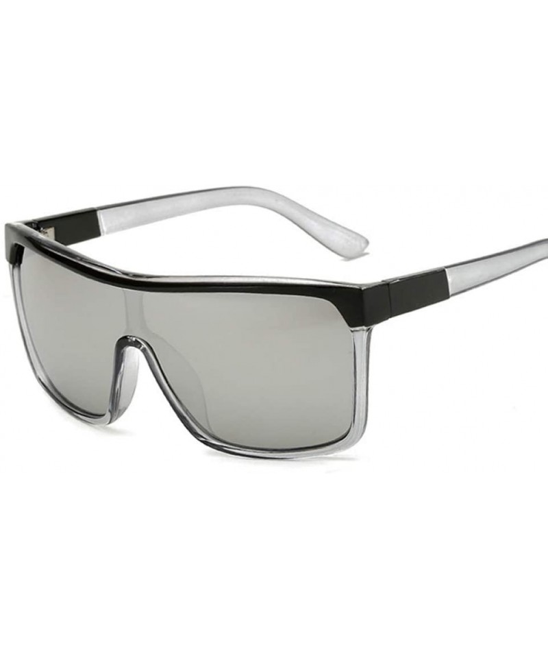 Round Square Shield Sunglasses Men Male Luxury Brand Sun Glasses for Men Cool Shades Mirror Retro - 4 - CT18QXN3LQ7 $24.89