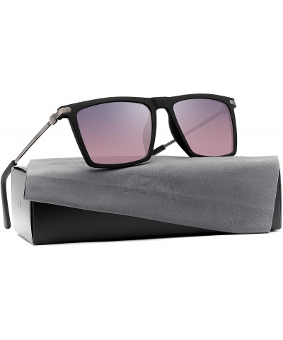 Square Mens Polarized Sunglasses for Men Rectangular Driving Running Fishing Sun Glasses for Women UV400 Protection - CN18SCC...