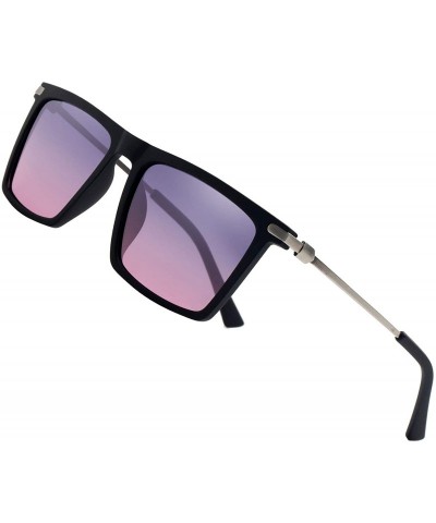 Square Mens Polarized Sunglasses for Men Rectangular Driving Running Fishing Sun Glasses for Women UV400 Protection - CN18SCC...