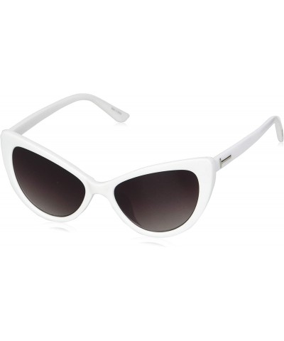 Cat Eye Cat Eye Sunglasses High Pointed Women Plastic Frame Vintage Mod Style Oversized Shades UV400 - White - CW18RNY6ZNR $2...