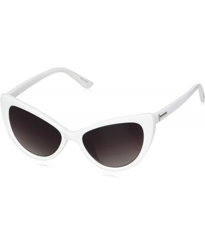 Cat Eye Cat Eye Sunglasses High Pointed Women Plastic Frame Vintage Mod Style Oversized Shades UV400 - White - CW18RNY6ZNR $1...