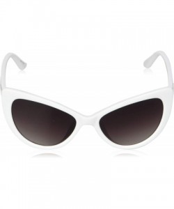 Cat Eye Cat Eye Sunglasses High Pointed Women Plastic Frame Vintage Mod Style Oversized Shades UV400 - White - CW18RNY6ZNR $1...