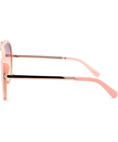 Shield Retro Shield Plastic Racer Fashion Sunglasses - Pink Purple Pink - CJ18XTTI35A $11.61