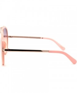 Shield Retro Shield Plastic Racer Fashion Sunglasses - Pink Purple Pink - CJ18XTTI35A $11.61