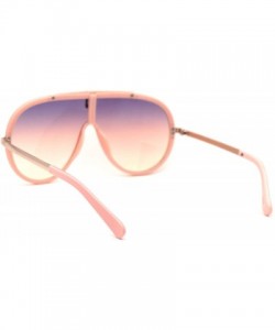 Shield Retro Shield Plastic Racer Fashion Sunglasses - Pink Purple Pink - CJ18XTTI35A $11.61