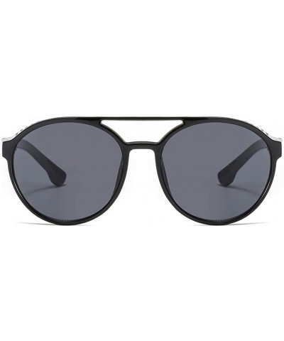 Shield Aviator Round Side Shield Sunglasses Retro Vintage Gothic Steampunk Style Mirrored Lenses for Men/Women UV400 - CX194K...