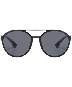 Shield Aviator Round Side Shield Sunglasses Retro Vintage Gothic Steampunk Style Mirrored Lenses for Men/Women UV400 - CX194K...
