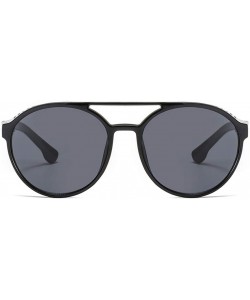 Shield Aviator Round Side Shield Sunglasses Retro Vintage Gothic Steampunk Style Mirrored Lenses for Men/Women UV400 - CX194K...