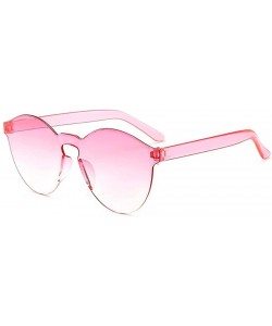 Round Unisex Fashion Candy Colors Round Sunglasses Outdoor UV Protection Sunglasses - Pink - CP190R5UZR3 $17.39