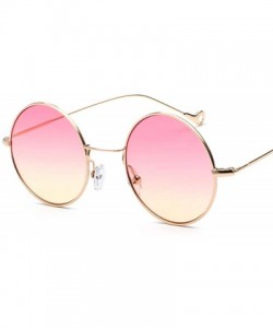 Round Design of Street Photo Glasses with Round Frame Individual Legs - 0017 golden Frame + Pink Yellow Lenses C4 - CH18OT6Y5...