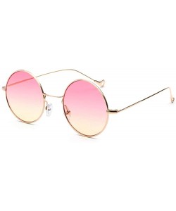 Round Design of Street Photo Glasses with Round Frame Individual Legs - 0017 golden Frame + Pink Yellow Lenses C4 - CH18OT6Y5...