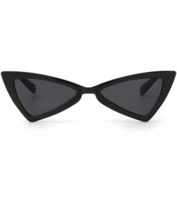 Cat Eye Cat eye Sunglasses for Women Men High Pointed Triangle Glasses - Black - CP188TOR6DH $9.20