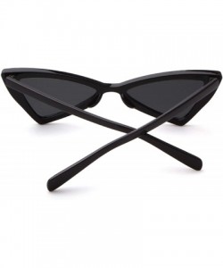 Cat Eye Cat eye Sunglasses for Women Men High Pointed Triangle Glasses - Black - CP188TOR6DH $9.20