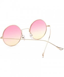 Round Design of Street Photo Glasses with Round Frame Individual Legs - 0017 golden Frame + Pink Yellow Lenses C4 - CH18OT6Y5...