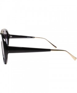 Oversized Oversized Modern Retro Shield Luxury Designer Fashion Sunglasses - Blue - CG195D60O7A $26.09