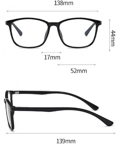 Square Eyestrain Photochromic Eyeglasses Sunglasses Magnification - Black 2 - C9197QU4AW0 $17.04