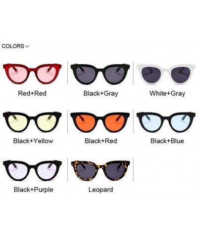 Cat Eye Cat Eye Sunglasses Women Lady Sun Glasses For Female Vintage Shades Eyewear - Black Purple - CH198XWEOYQ $12.83