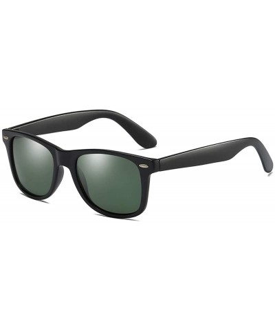 Wayfarer Vintage Retro HD Polarized Classic Sunglasses Tac Lens - Matte Black Frame-dark Green Lens - CC18LL8X439 $10.50