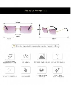 Sport Rimless Square Sunglasses-Photochromic Polarized Sun Glasses Fashion For Women - G - CL190EDZOA3 $30.46