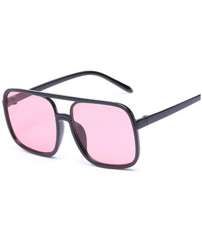 Square Square Oversized Sunglasses Women Big Frame Pink Sun Glasses FeMirror Oculos Unisex Gradient Hip Hop Shades - C9198AHO...