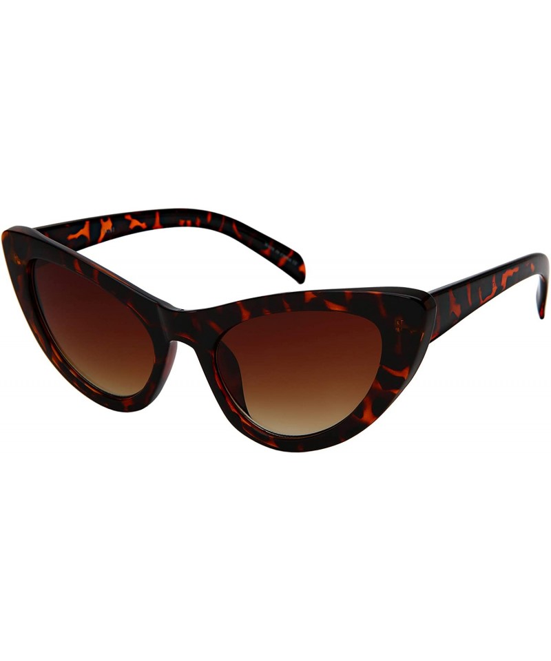 Square Retro Inspired Cateye Sunglasses for Women Plastic Frame 34181-AP - CQ18KCTD424 $11.81