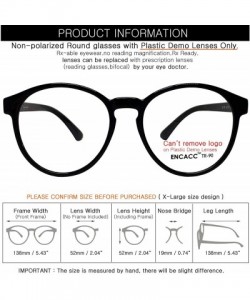 Wayfarer Oversized Big Round Horn Rimmed Eye Glasses Clear Lens Oval Frame Non Prescription - Black 325 - CD199IE8UG8 $10.20