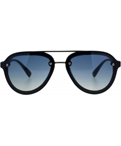 Sport Exposed Edge Plastic Racer Mens Luxury Sunglasses - Blue Smoke - CC18CWA2ORM $22.17