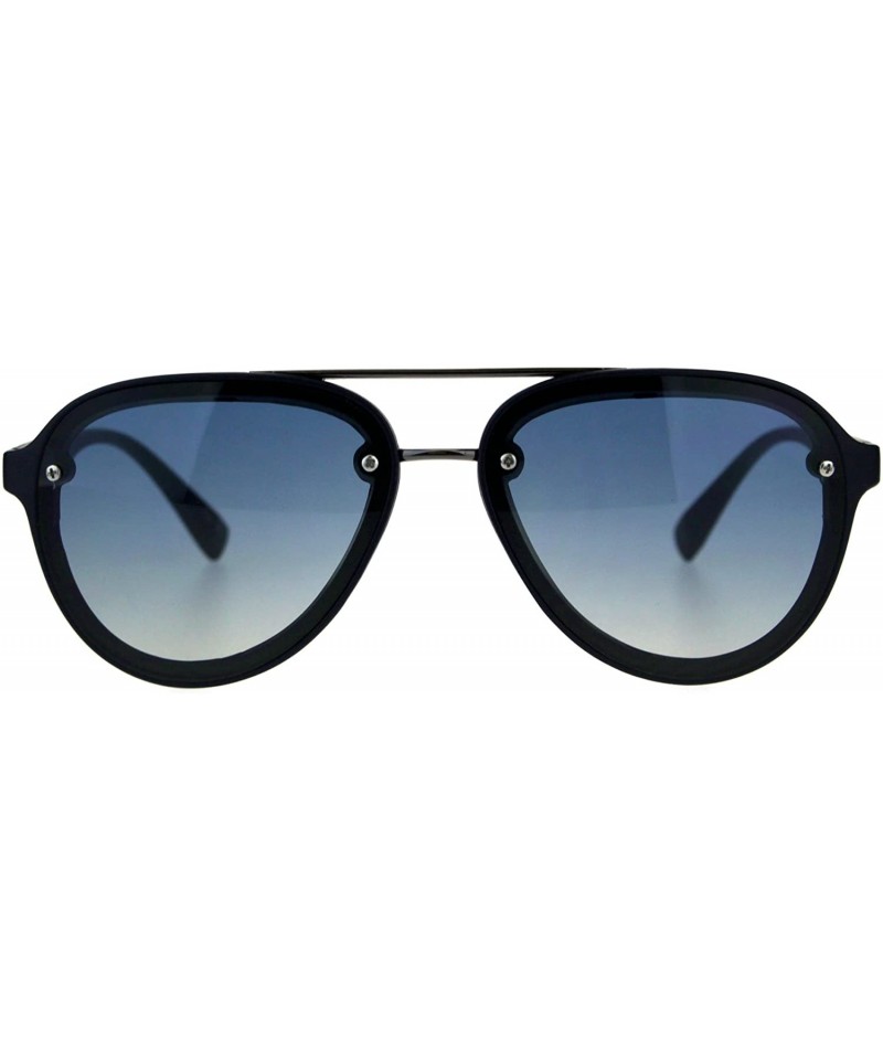 Sport Exposed Edge Plastic Racer Mens Luxury Sunglasses - Blue Smoke - CC18CWA2ORM $9.22