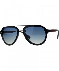 Sport Exposed Edge Plastic Racer Mens Luxury Sunglasses - Blue Smoke - CC18CWA2ORM $9.22