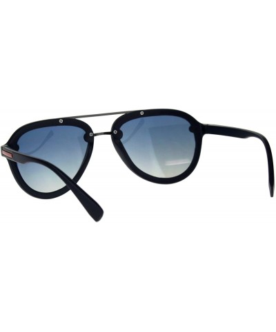 Sport Exposed Edge Plastic Racer Mens Luxury Sunglasses - Blue Smoke - CC18CWA2ORM $9.22