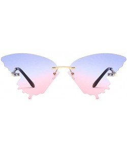 Oversized Fashion Sunglasses Vintage Frameless - C-c - CH190C5MUDL $11.65