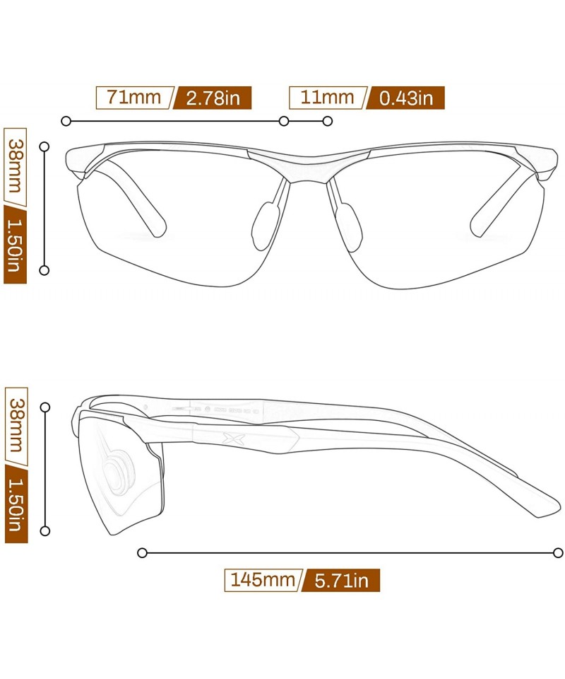 Men's Polarized Sports Sunglasses for men Driving Cycling Fishing Golf  Running Metal Frame Sun Glasses - CH1963YXIZQ