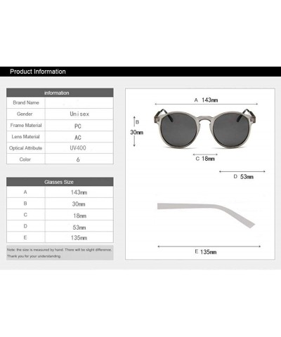 Aviator Retro Round Sunglasses Women Men Brand Design Transparent Female Sun Glasses 1 - 2 - CL18XGDLW3N $9.45