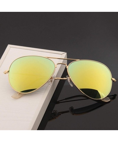 Oval Design Men Aviation Sunglasses Classic Women Driving Alloy Frame Polit Mirror Sun Glasses UV400 Gafas De Sol - CY1984XTE...