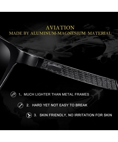 Wayfarer Driving Ultra Light Polarized Sunglasses for Men Women Al-Mg Metal Frame 100% UV400 protection Outdoor Sunglasses - ...