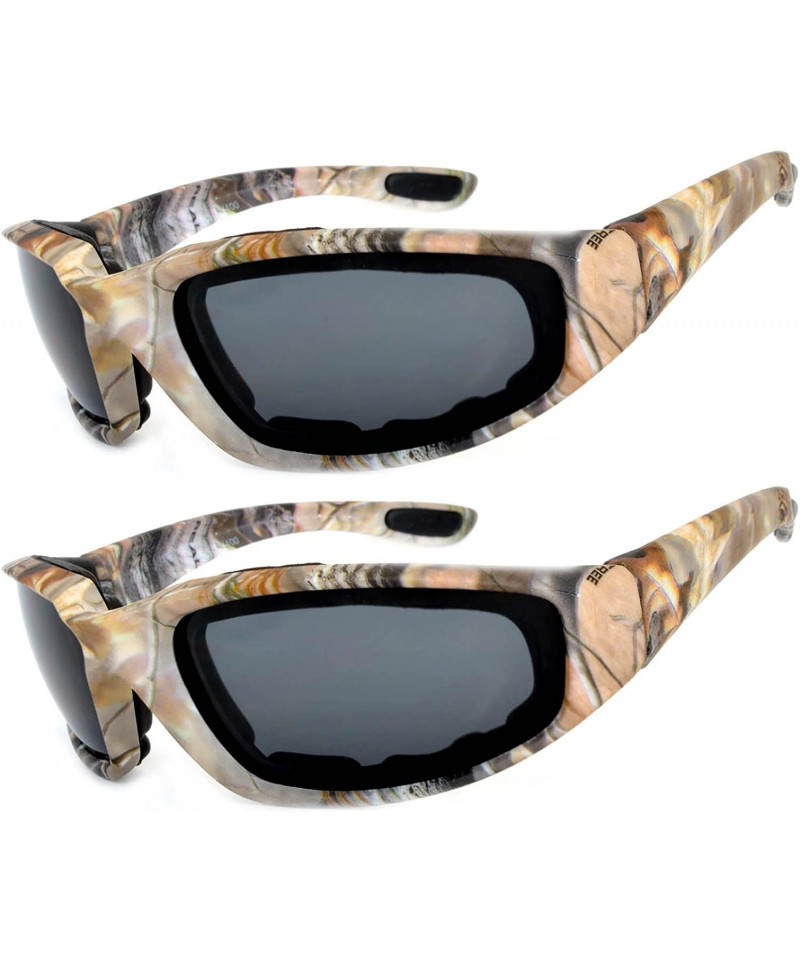 Goggle Motorcycle Polarized Padded Foam Glasses Smoke Lens Black Camo Frame - Mp_polarized_2p_camo2 - CD185DN54NR $21.77