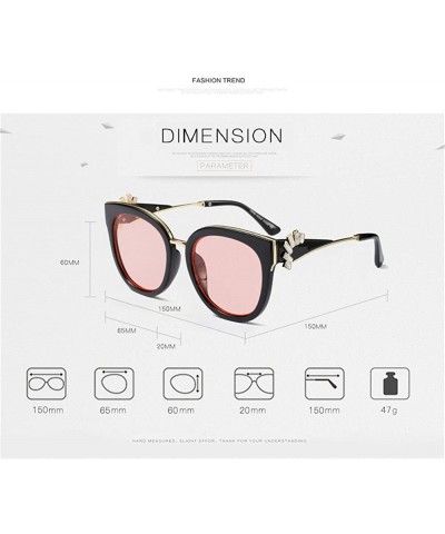 Oversized Designer Crystal Diamond Women Sunglasses Rhinestone Oversized Fashion - Gloss Black - CJ188UH44KD $12.09