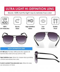 Aviator Square Aviator Unisex Sunglasses with Gradient UV400 Lenses for Men & Women Perfect for Home- Travel & Outdoors - CM1...
