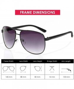 Aviator Square Aviator Unisex Sunglasses with Gradient UV400 Lenses for Men & Women Perfect for Home- Travel & Outdoors - CM1...