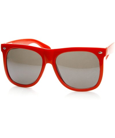 Oversized Large Bold Oversized Modified Horn Rimmed Sunglasses (Red) - CY11EV5B03D $12.93